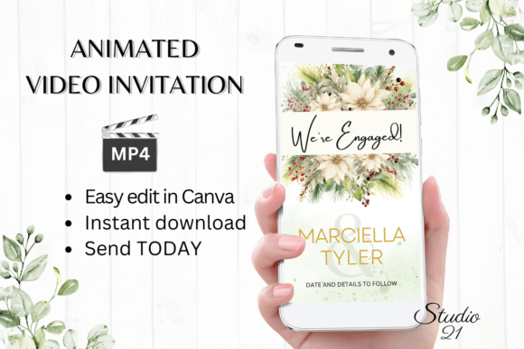 Announce Your Joy: The Christmas Engagement W1176B Invitation