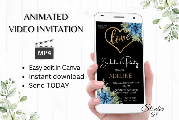 Christmas Bachelorette Party Evite W6211: Your Digital Invitation Solution