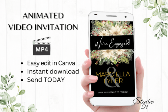Christmas Engagement Announcement W1177B: Celebrate Your Love Story
