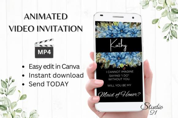 Christmas Maid of Honor Proposal: A Festive Digital Invite
