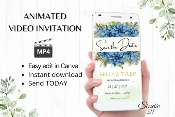 Digital Save the Date Announcement W2216: A Modern Designer's Guide