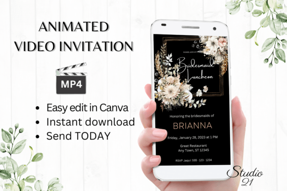 Fall Bridesmaid Luncheon W4163BL: A Font for Celebrations