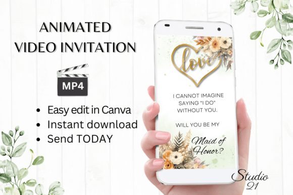 Fall Maid of Honor Proposal: A Creative Digital Template