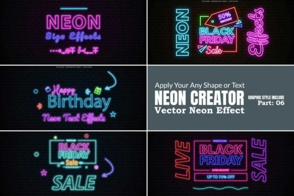 Neon Editable Vector Effect: Instant Glow for Any Design